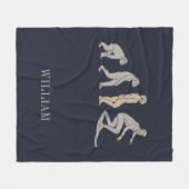 Surfplank Evolutie Fleece Deken (Voorkant (Horizontaal))