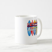 Surfplank Hawaii-vlag Koffiemok (Voorkant rechts)