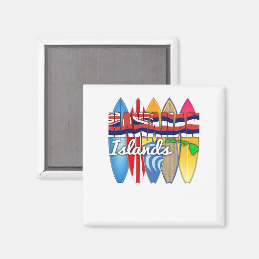 Surfplank Hawaii-vlag Magneet (Voorkant / Achterkant)