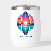 Surfplank in de zonsondergang (Voorkant)