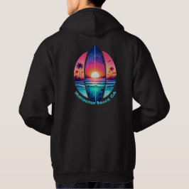 Surfplank in de zonsondergang hoodie