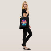 Surfplank in de zonsondergang tote bag (Op model)