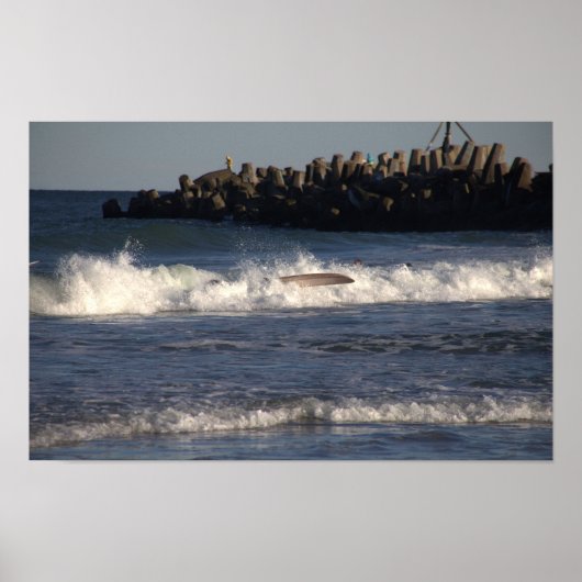 Surfplank in het Waves Poster (Voorkant)