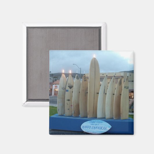 Surfplank Menorah Magneet (Voorkant / Achterkant)