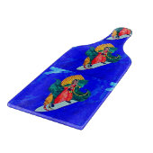 surfplank met blauwe golven snijplank (Hoek)