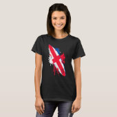 Surfplank met Union Jack UK Flag - Surfin T-shirt (Voorkant volledig)