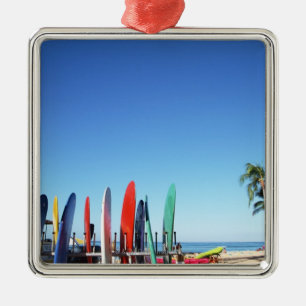 Surfplank Metalen Ornament