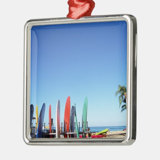 Surfplank Metalen Ornament (Links)