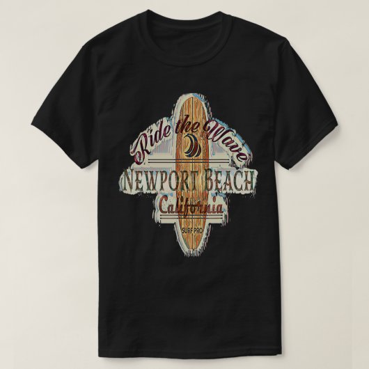 Surfplank noodlijdend Longboard Newport Bea T-shirt (Design voorkant)