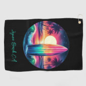 Surfplank-ontsnapping Golfhanddoek (Horizontaal)