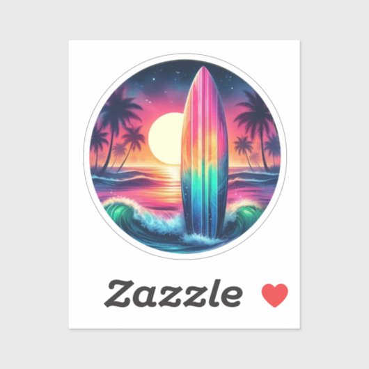 Surfplank-ontsnapping Sticker (Vel)