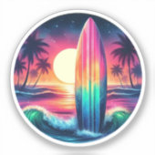 Surfplank-ontsnapping Sticker (Voorkant)