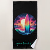 Surfplank-ontsnapping Strandlaken (Voorkant)