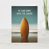 Surfplank op Ocean Beach voor sympathie Kaart (Voorkant)