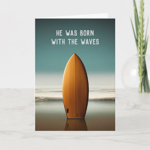 Surfplank op Ocean Beach voor sympathie Kaart