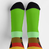 Surfplank Silhouet op King Bug Kleuren Sokken (Top)