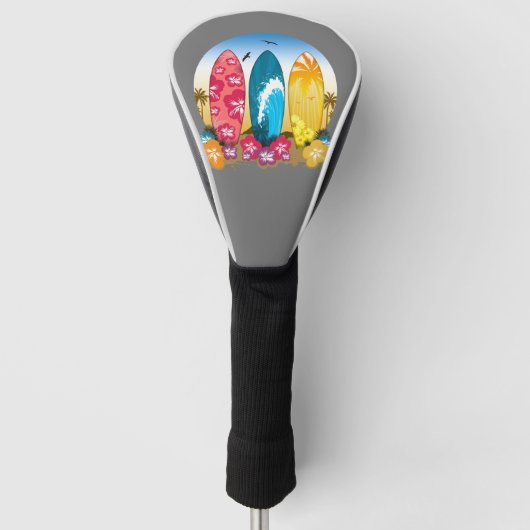 Surfplank Strand Golfheadcover (Voorkant)