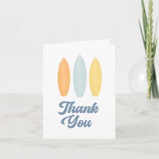 Surfplank Strand Verjaardagsfeestje Bedankkaart (Voorkant)