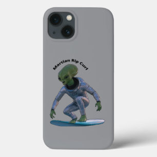 Surfplank Surfen Space Martian Rijden op een Wave Case-Mate iPhone Case