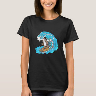 Surfplank Surfende Luiaard Herbivoor Dier T-shirt