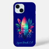 Surfplank Tropical Beach- Case-Mate iPhone Case (Achterkant)