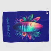 Surfplank Tropical Beach- Golfhanddoek (Horizontaal)