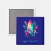 Surfplank Tropical Beach- Magneet (Voorkant / Achterkant)