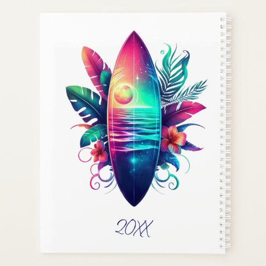 Surfplank Tropical Beach- Planner (Achterkant)