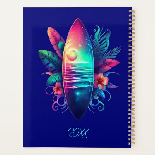 Surfplank Tropical Beach- Planner (Achterkant)