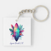 Surfplank Tropical Beach- Sleutelhanger (Achterkant)