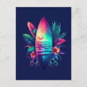 Surfplank Tropisch strand Briefkaart (Voorkant)
