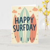 Surfplank Verjaardagskaart Kaart (Gele Bloem)