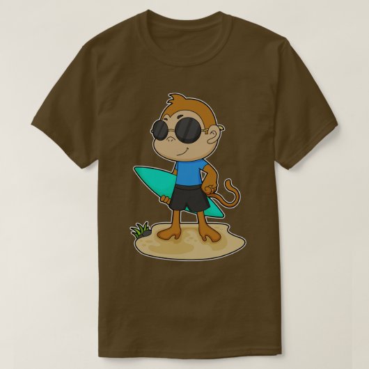 Surfplank voor aap t-shirt (Design voorkant)