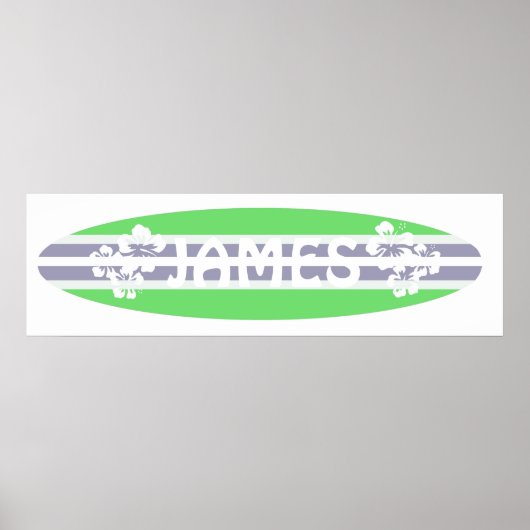 surfplank voor  jongens poster (Voorkant)