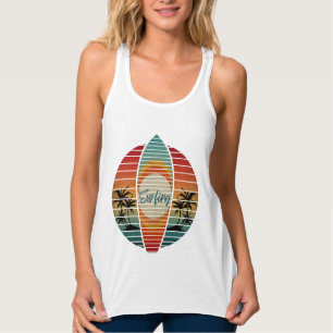 SURFPLANK ZOMER ZONSONDERGANG STRAND TANKTOP