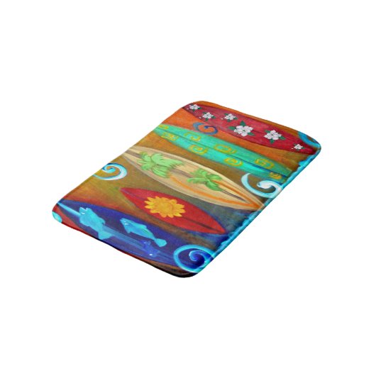 Surfplankbadmat uit mijn kunstwerk badmat (Gekanteld)