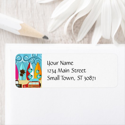 Surfplankbeugel met Hippie-ventilatoren Etiket (Insitu)