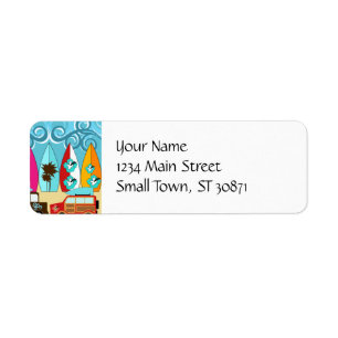 Surfplankbeugel met Hippie-ventilatoren Etiket