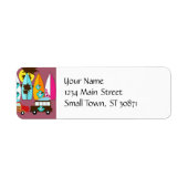 Surfplankbeugel met Hippie-ventilatoren Etiket (Voorkant)