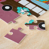 Surfplankbeugel met hippieventilatoren legpuzzel (Zijkant)