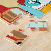 Surfplankbeugel met hippieventilatoren legpuzzel (Zijkant)