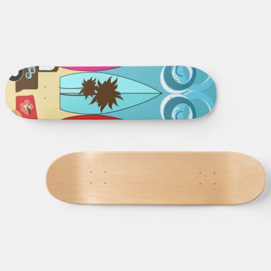 Surfplankbeugel met hippieventilatoren skateboard (Horizontaal)