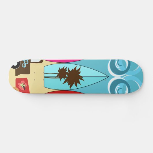 Surfplankbeugel met hippieventilatoren skateboard (Horizontaal)