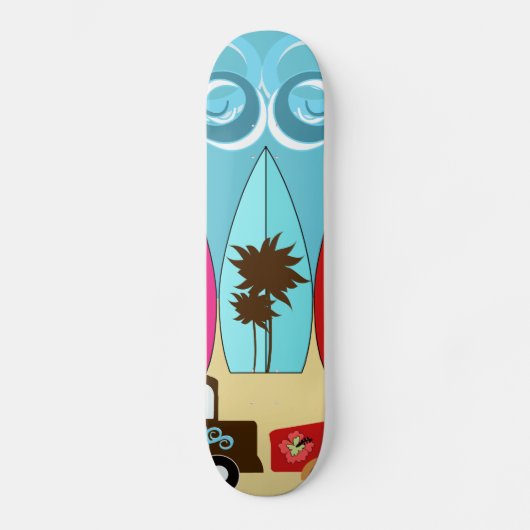 Surfplankbeugel met hippieventilatoren skateboard (Voorkant)