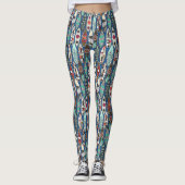 surfplanken blauw leggings (Voorkant)