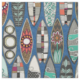 surfplanken blauw stof