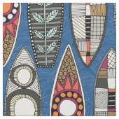 surfplanken blauw stof (Close Up)