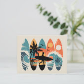 Surfplanken Briefkaart (Staand voorkant)
