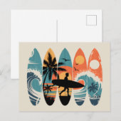 Surfplanken Briefkaart (Voorkant / Achterkant)