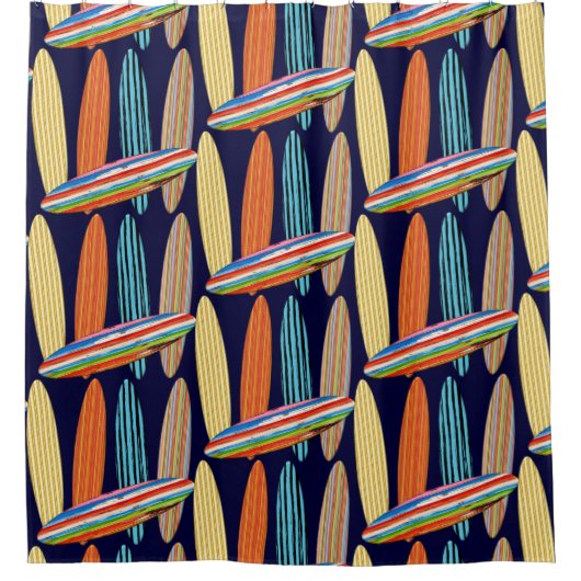 Surfplanken Douchegordijn (Voorkant)